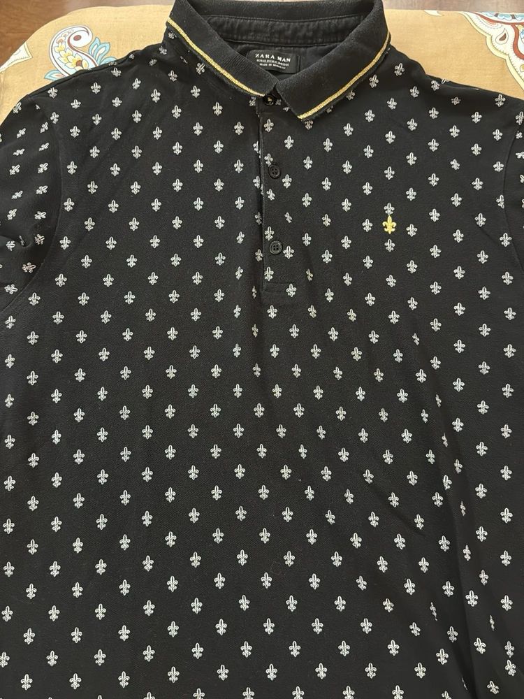 Zara Man Patterned Polo Shirt