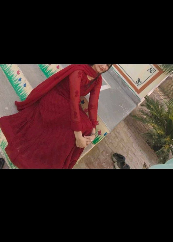 Beautiful Lakhnavi Work Anarkali Suit