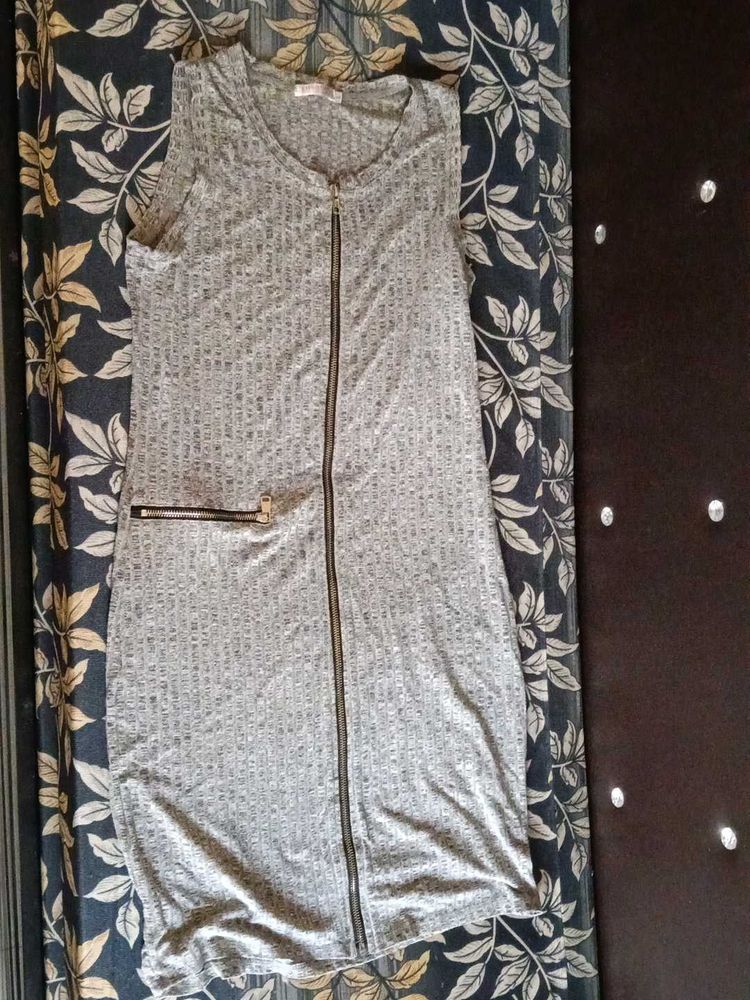 Gray Sleeveless Dress