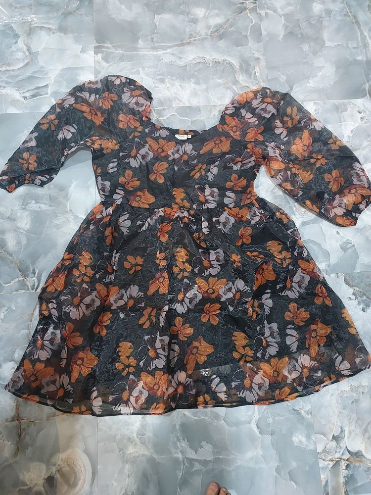 4xl Black Floral Dress Brand New+ Purple Dres