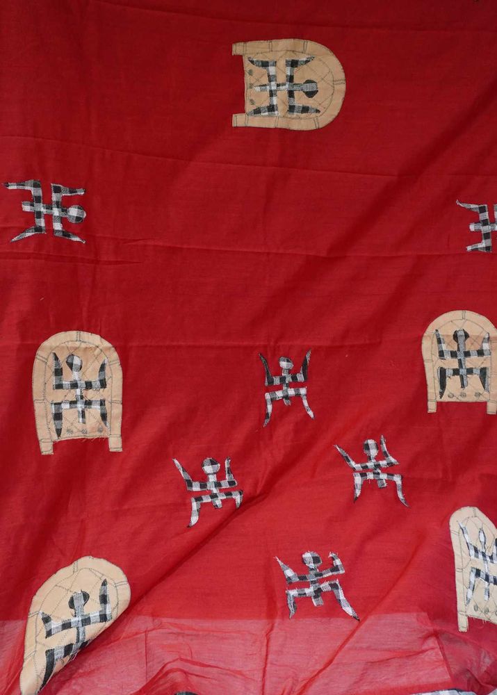 Red Printed Dupatta