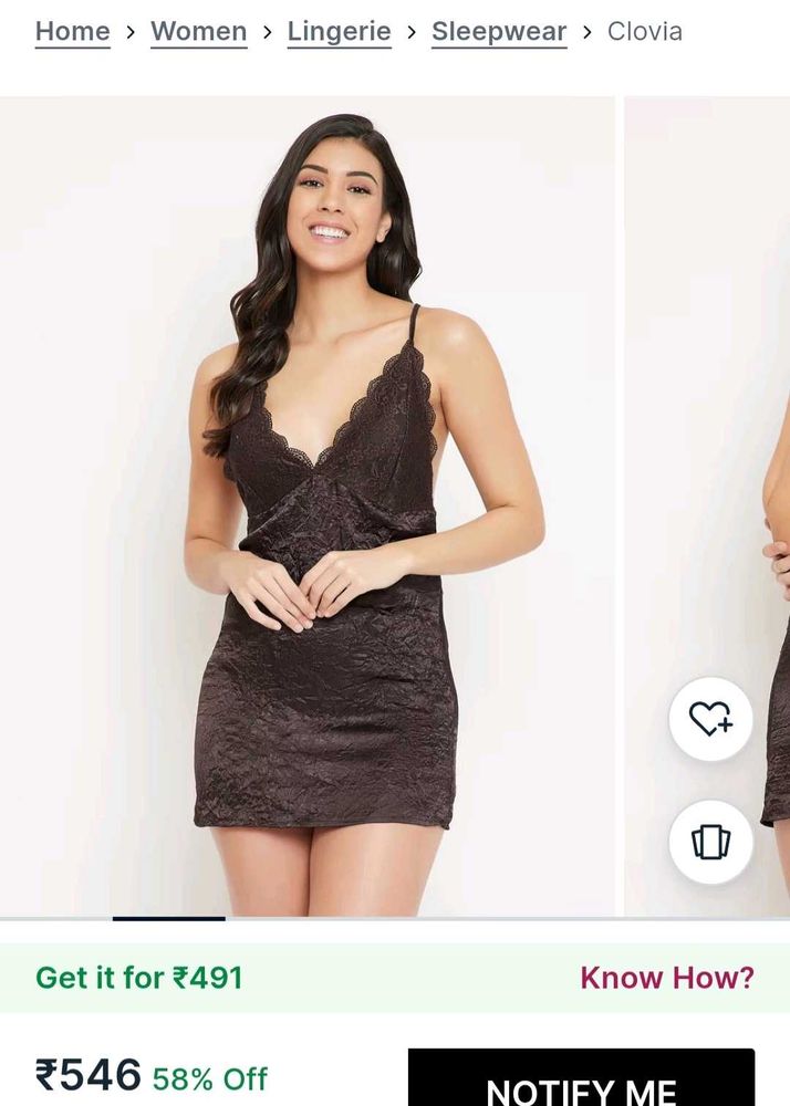 Unused Lace Trim Night Dress