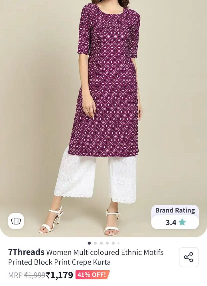 Elegant Purple Kurta