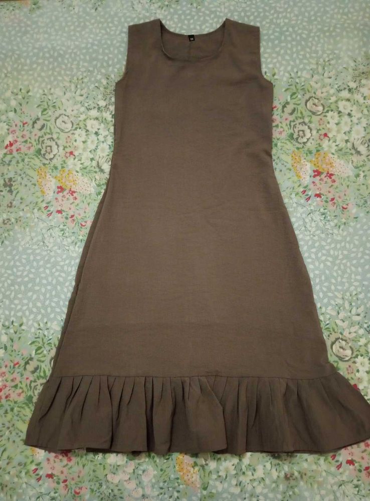 Brown Sleeveless Dress