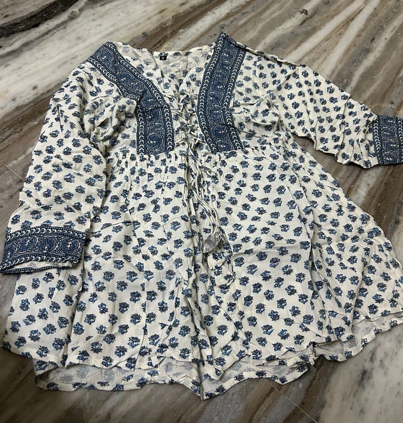 ethnic peplum printed Top