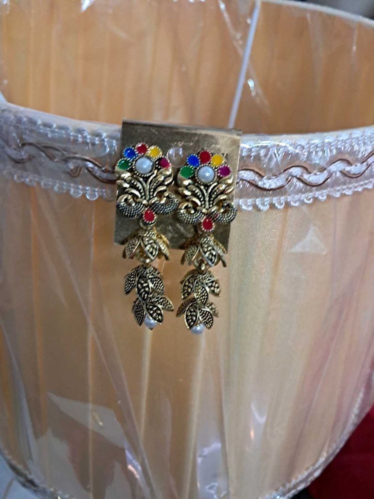 Floral Jhumka Earrings