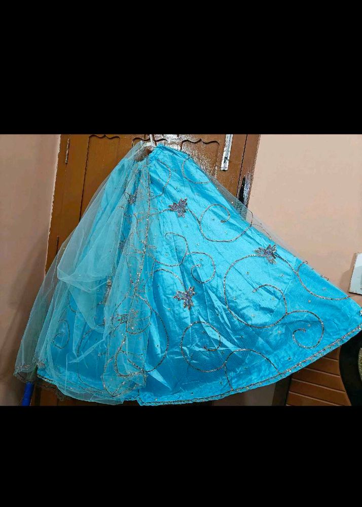 new Blue Embellished Lehenga