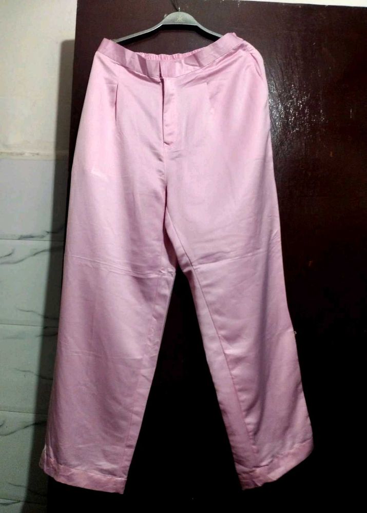 silk baby pink pant