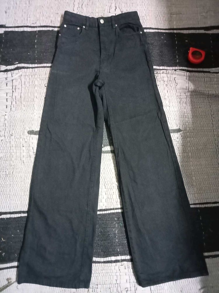 Wide Leg Black Jeans