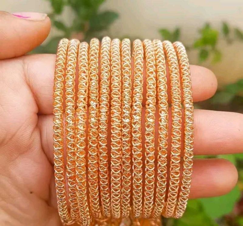 Shiny Rose gold Bangles