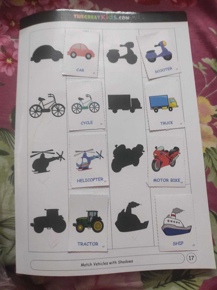 Kids Vehicle Shadow Matching Game