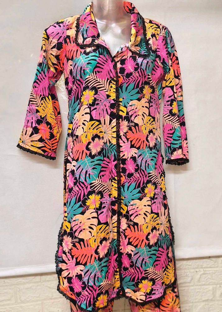 Floral Kurta Set For Small Size Women