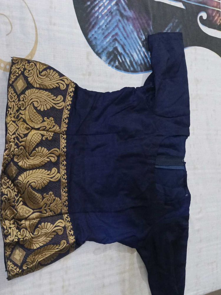 Elegant Navy Blue Blouse