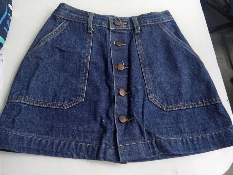 Vintage Cargo Mini Skirt Denim Y2K Babydoll Micro
