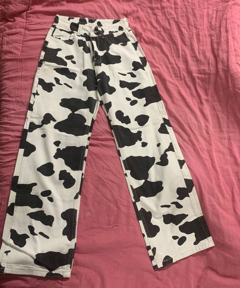 Cow Print Jeans