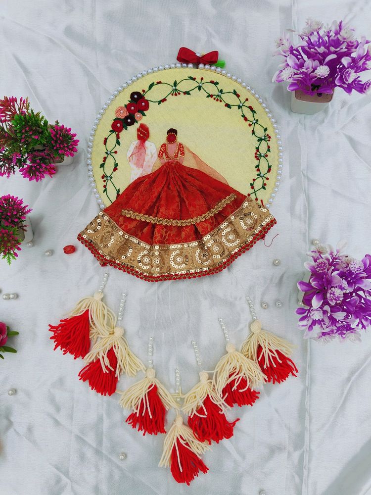 Customised Handmade Embroidery Hoop With Tassels