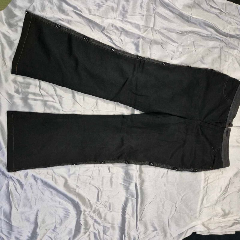 Dark Wash Flare Jeans|warm winter lower |straight