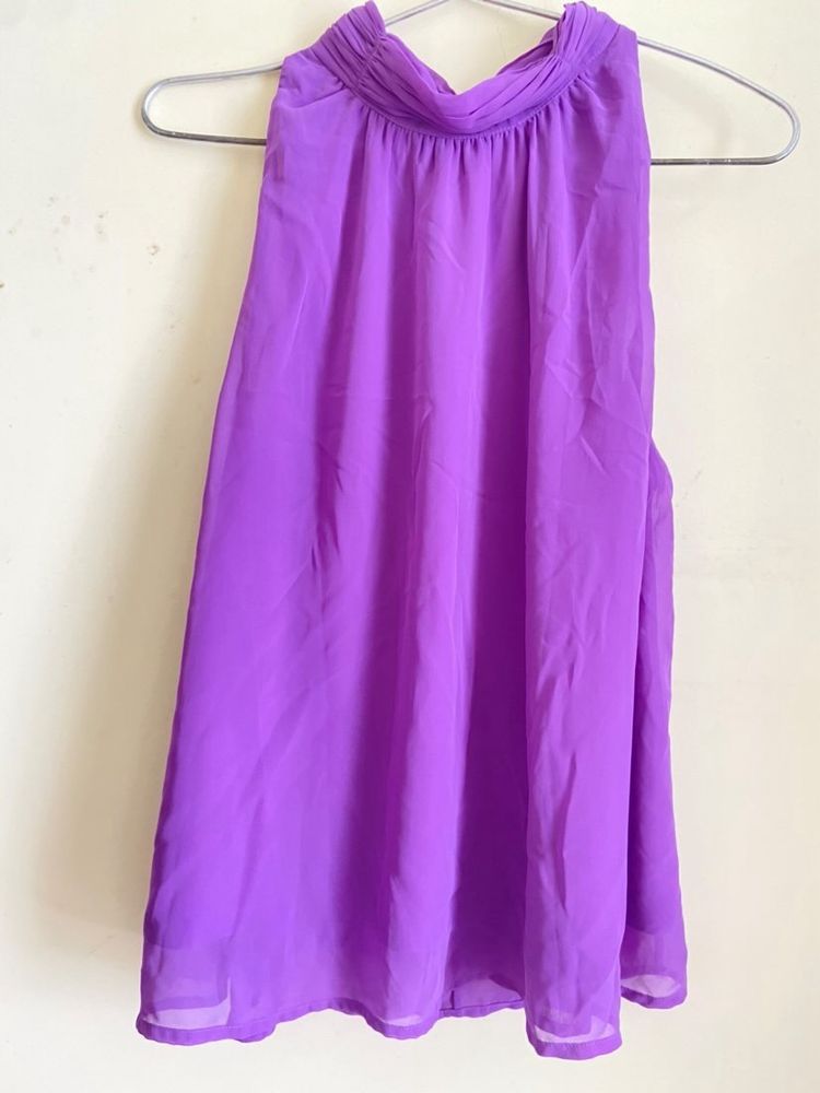Halter Purple Top