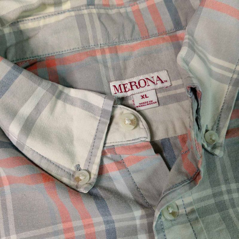 Merona XL Plaid Button-Down Shirt