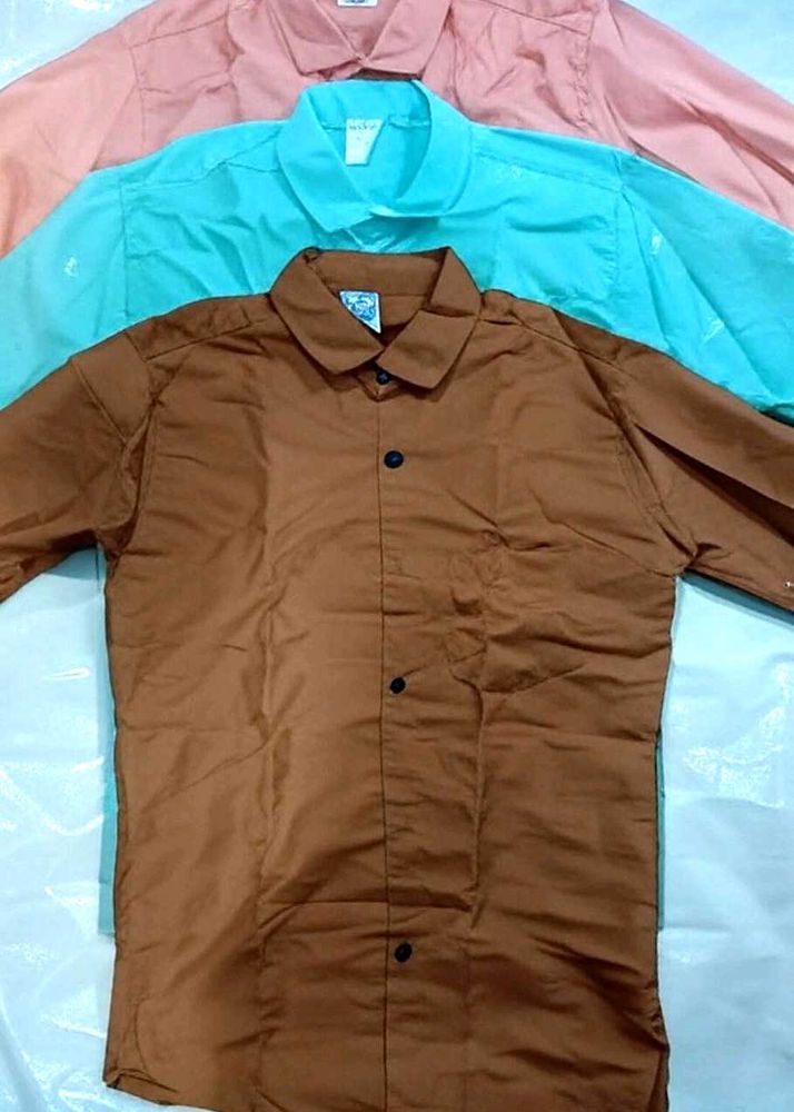 Men Shirts Full Sleeve With Pocket .Combo Of Three