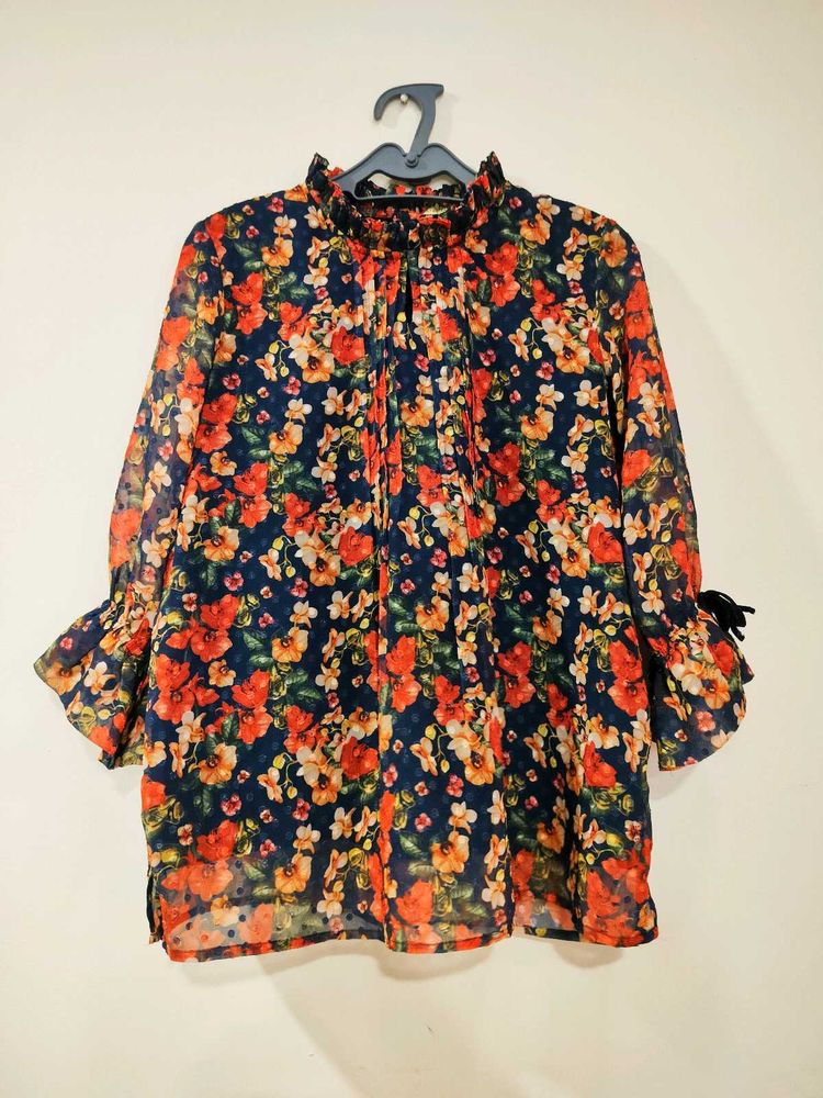 Beautiful Floral Formal Blouse