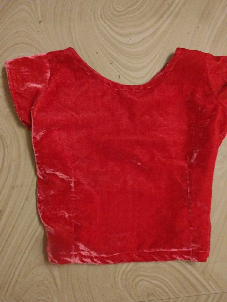 Red Velvet Blouse
