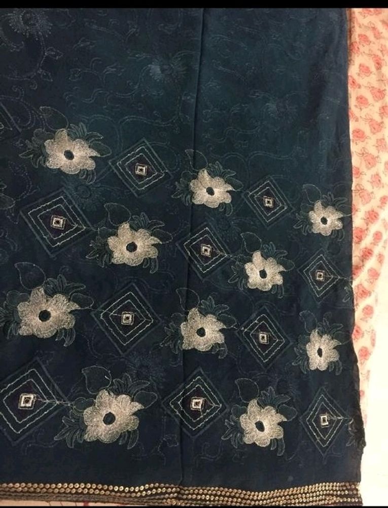 Embroidered Saree With Blouse