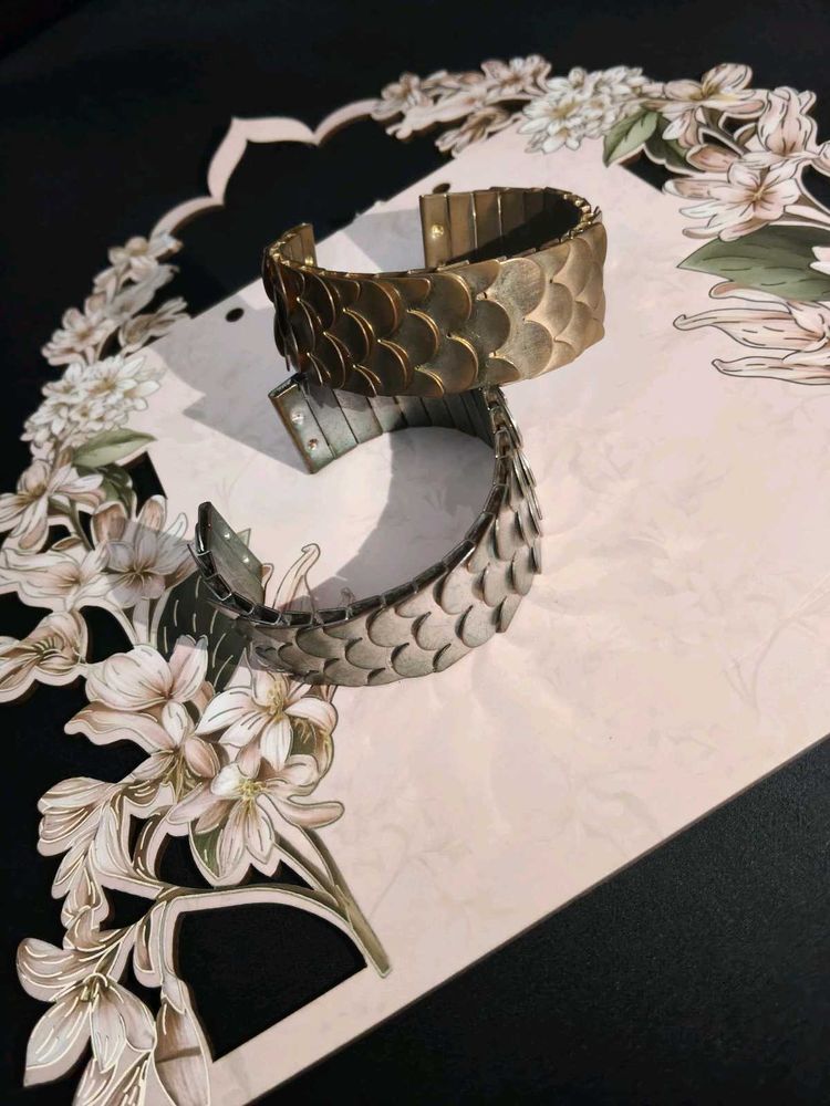Vintage Scale Cuff Bracelets