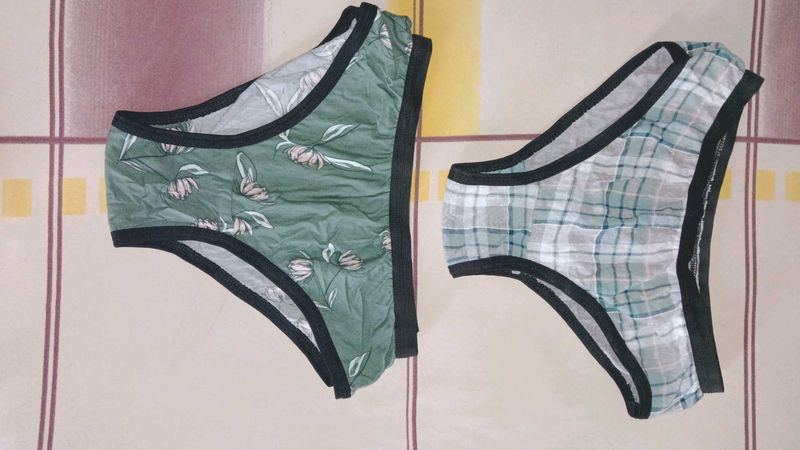 Floral &amp; Plaid Panty Set✨💗