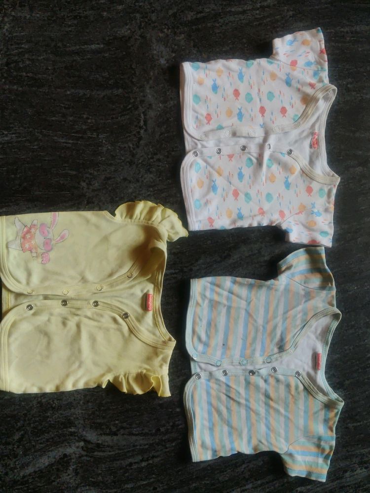 Babyhug Tshirts 0-3M Combo Of 3