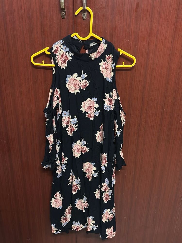 Floral Cold Shoulder Dress