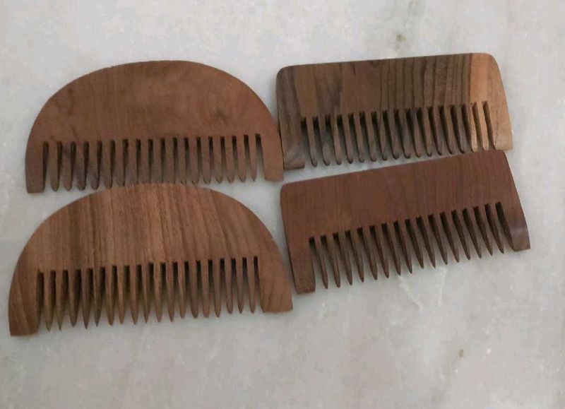 Wooden Hair Combs (Set of 4)