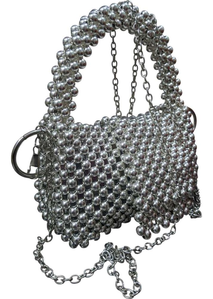 Beaded Silver Bag