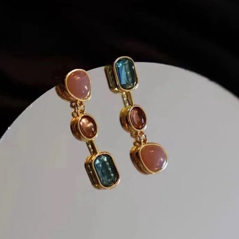 Gemstone Dangle Earrings