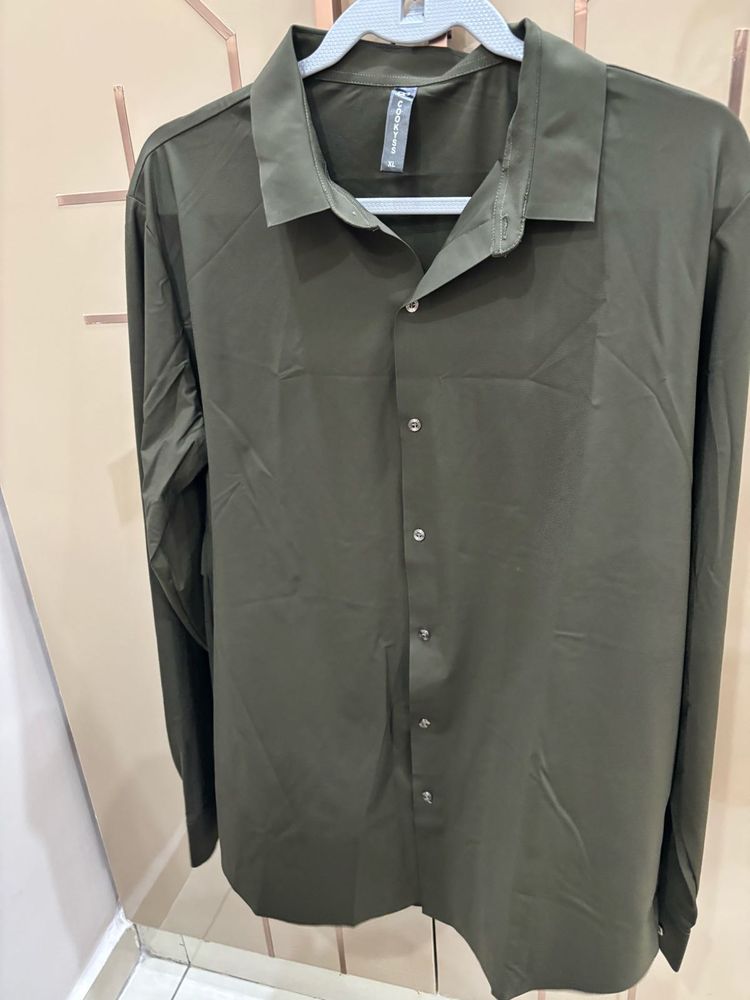 Olive Green Long Sleeve Shirt