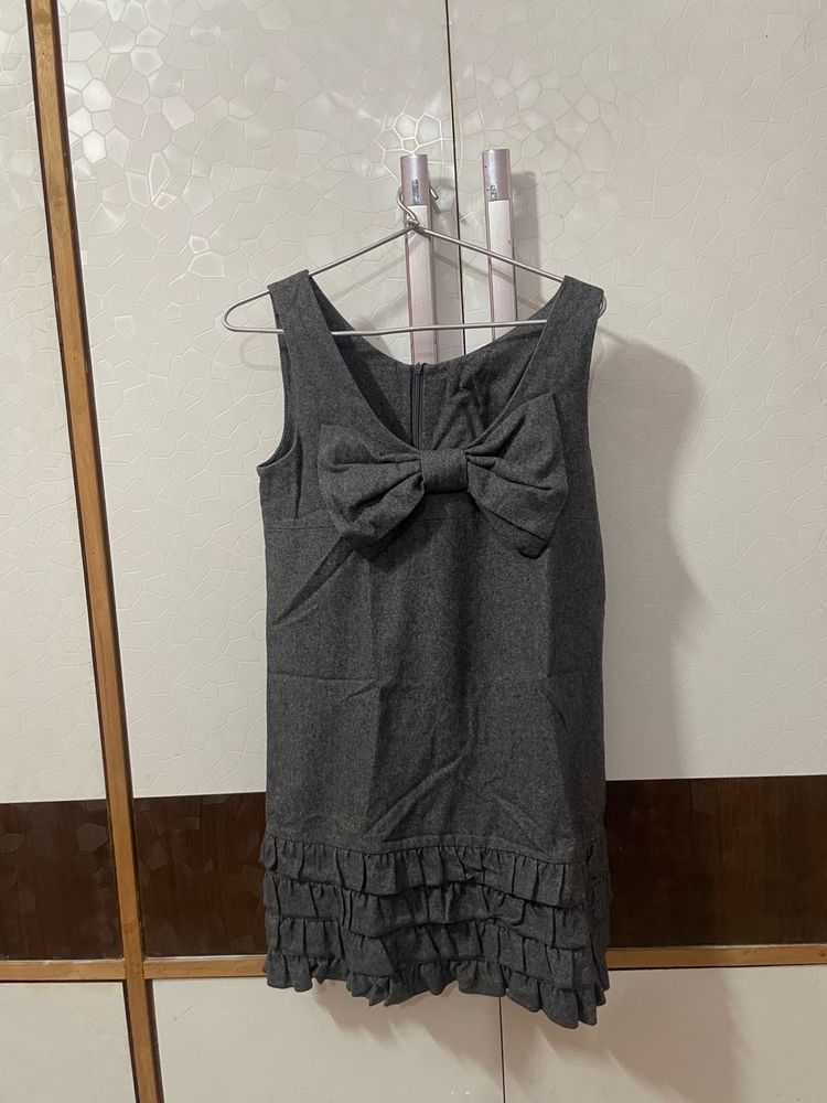 new Gray Bow Dress