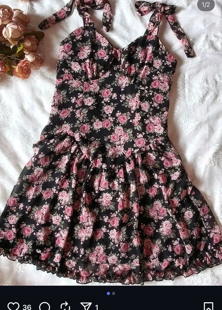 Floral Mini Dress (paded)