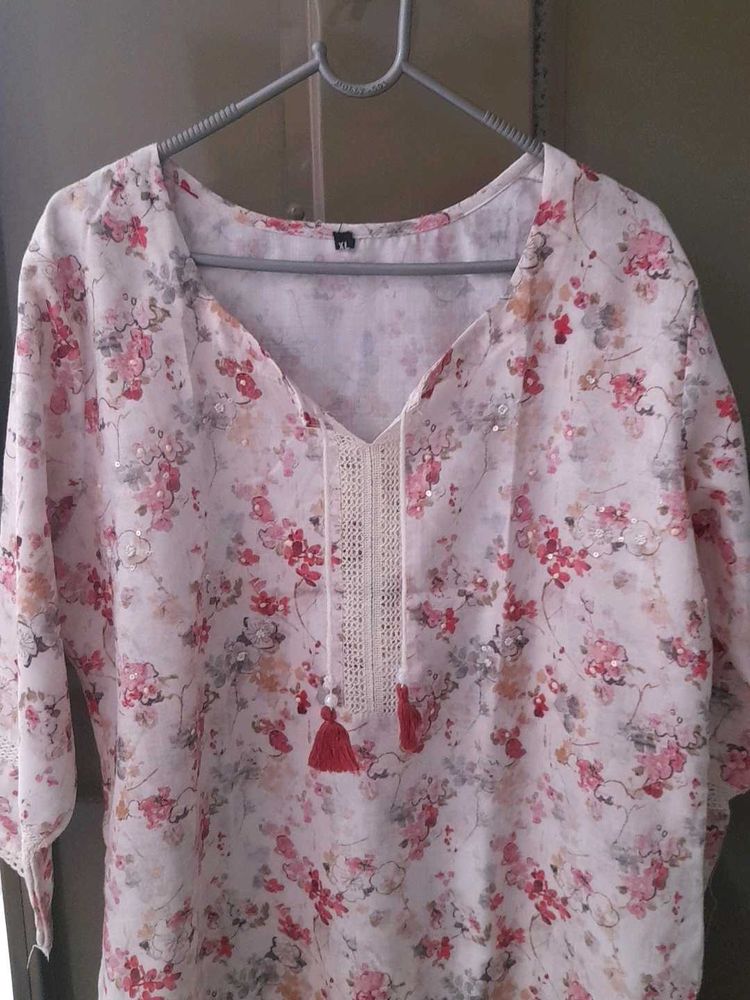 Floral Print Kurta