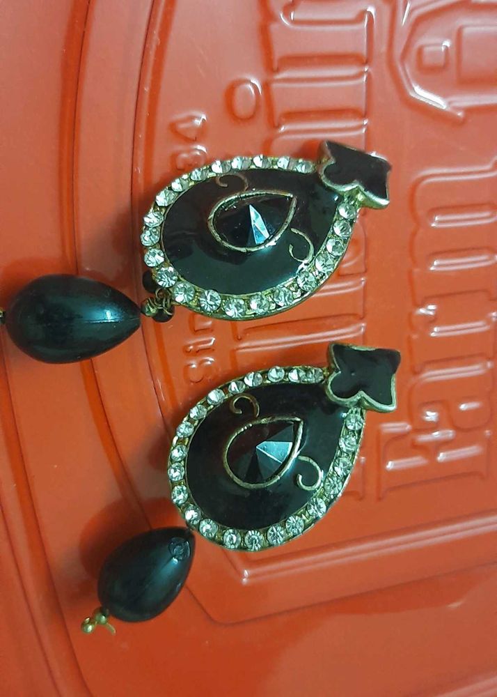 Black Drop Earrings