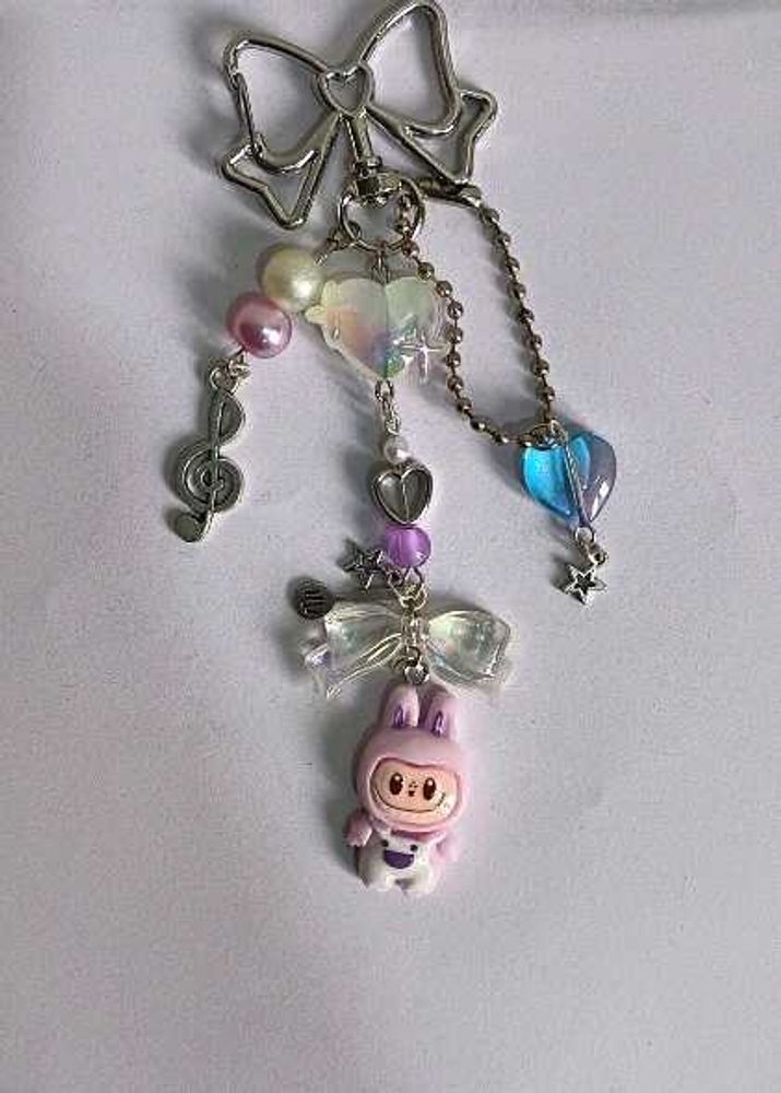 Purple Labubu Keychain