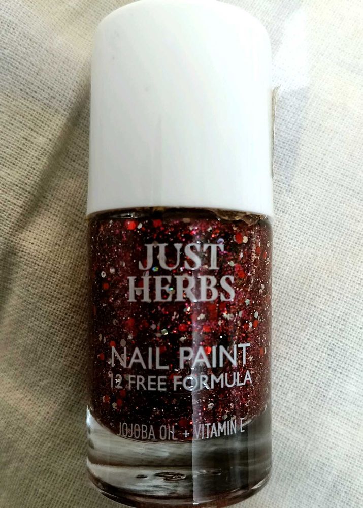 Just Herbs Nail Paint - PINK STARDUST