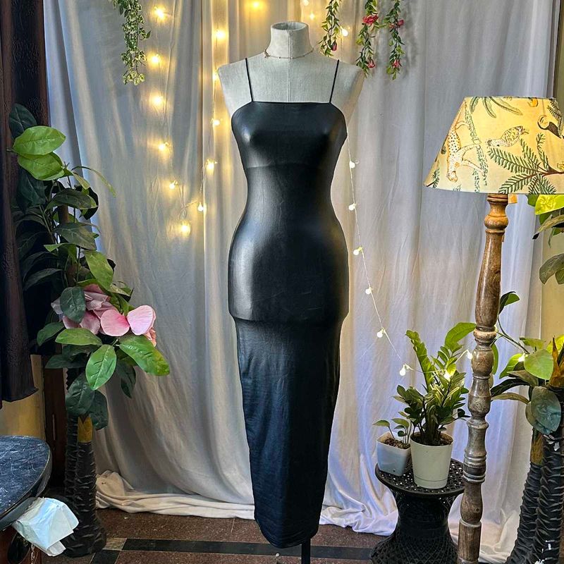 Sleek Black Bodycon Dress