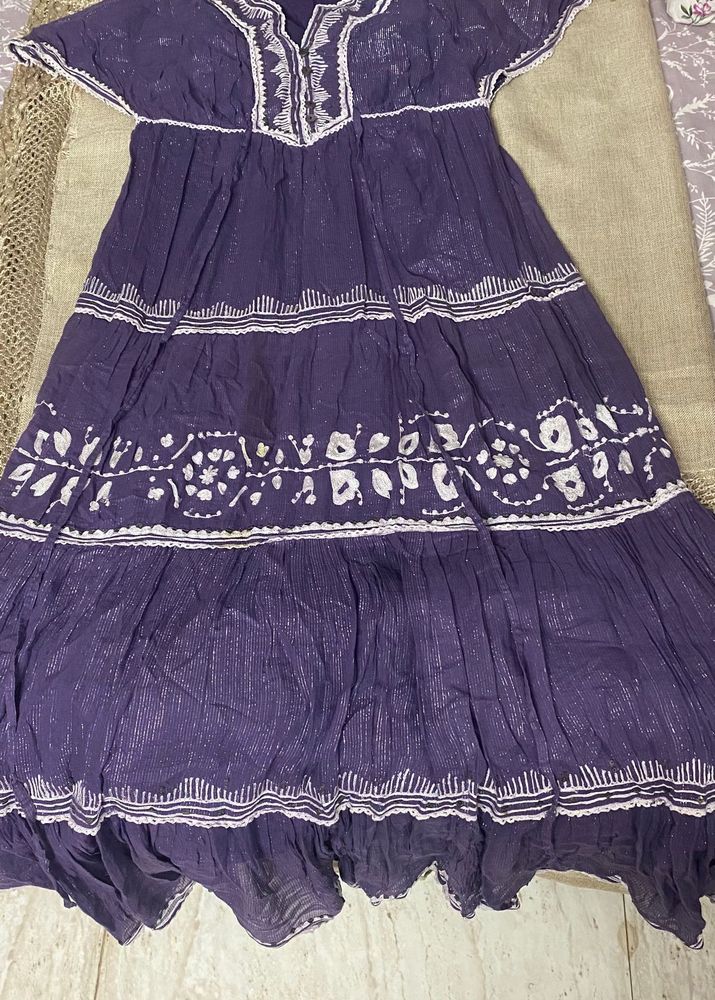 Boho Purple Tiered Dress