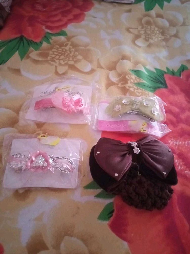 4 Brand New Hair Clips