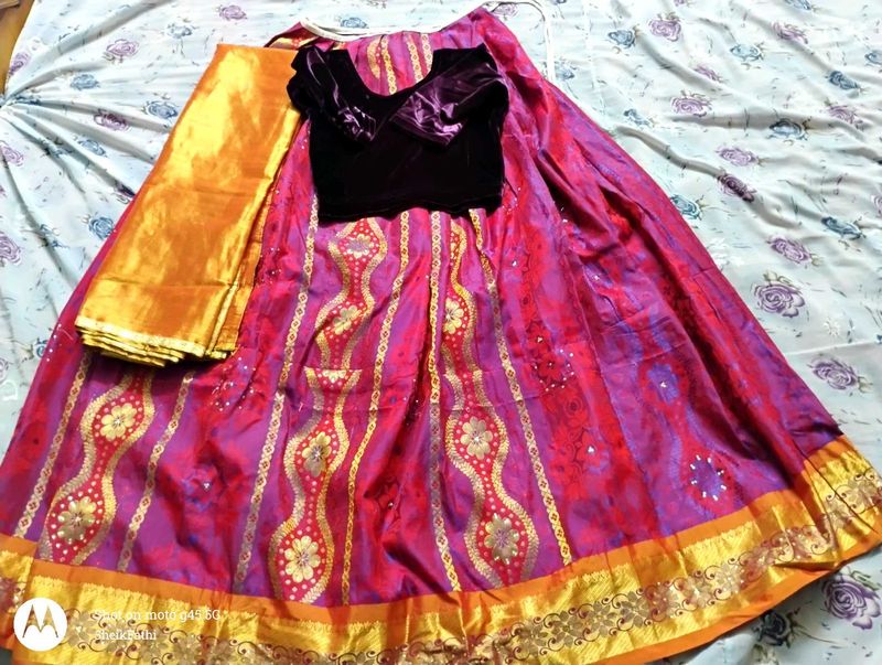 Traditional Half Saree Combo Of 2