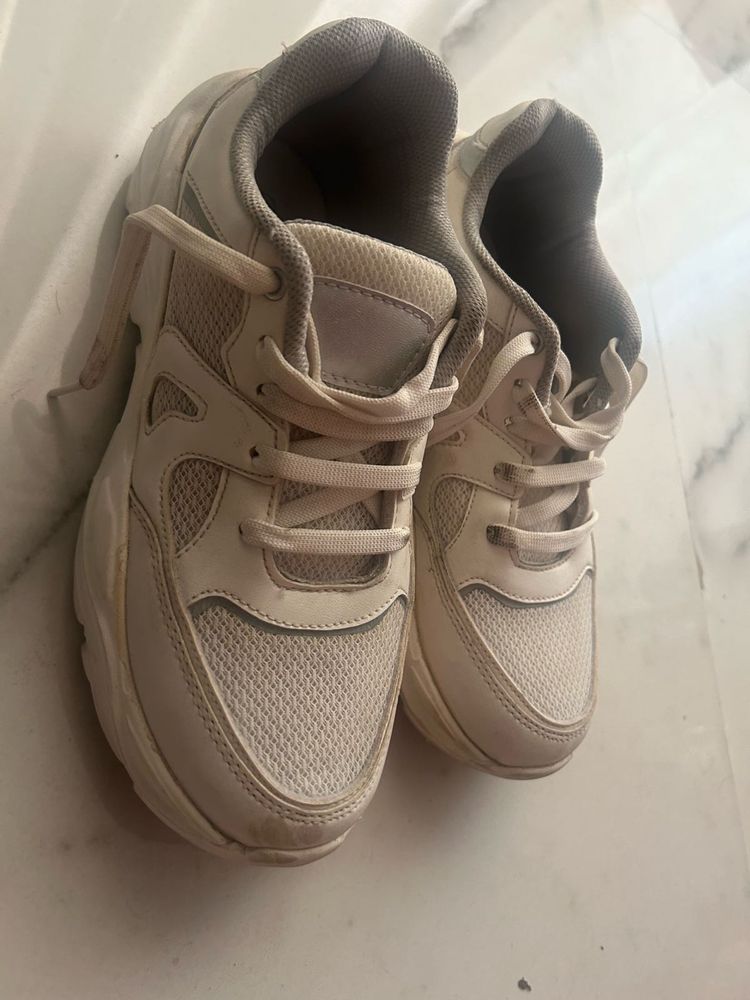 Chunky White Sneakers