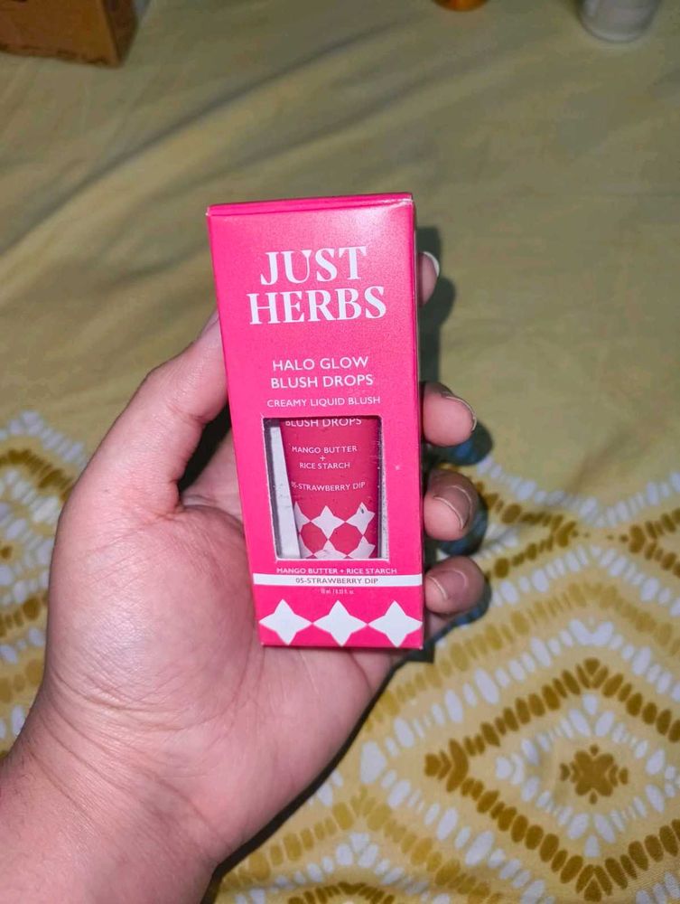 Just Herbs Halo Glow Blush, 05-Strawberry dip