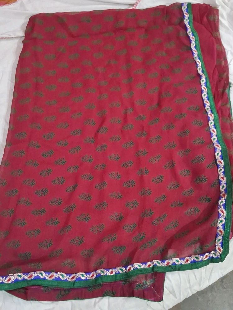 Beautiful Saari With Attached Blouse