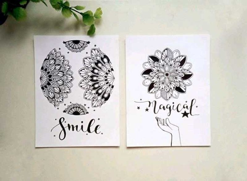 Hand-drawn Mandala Art Cards