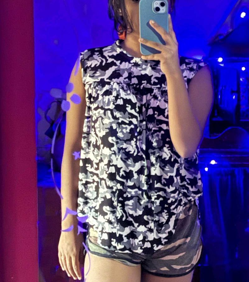Camo Sleeveless Top
